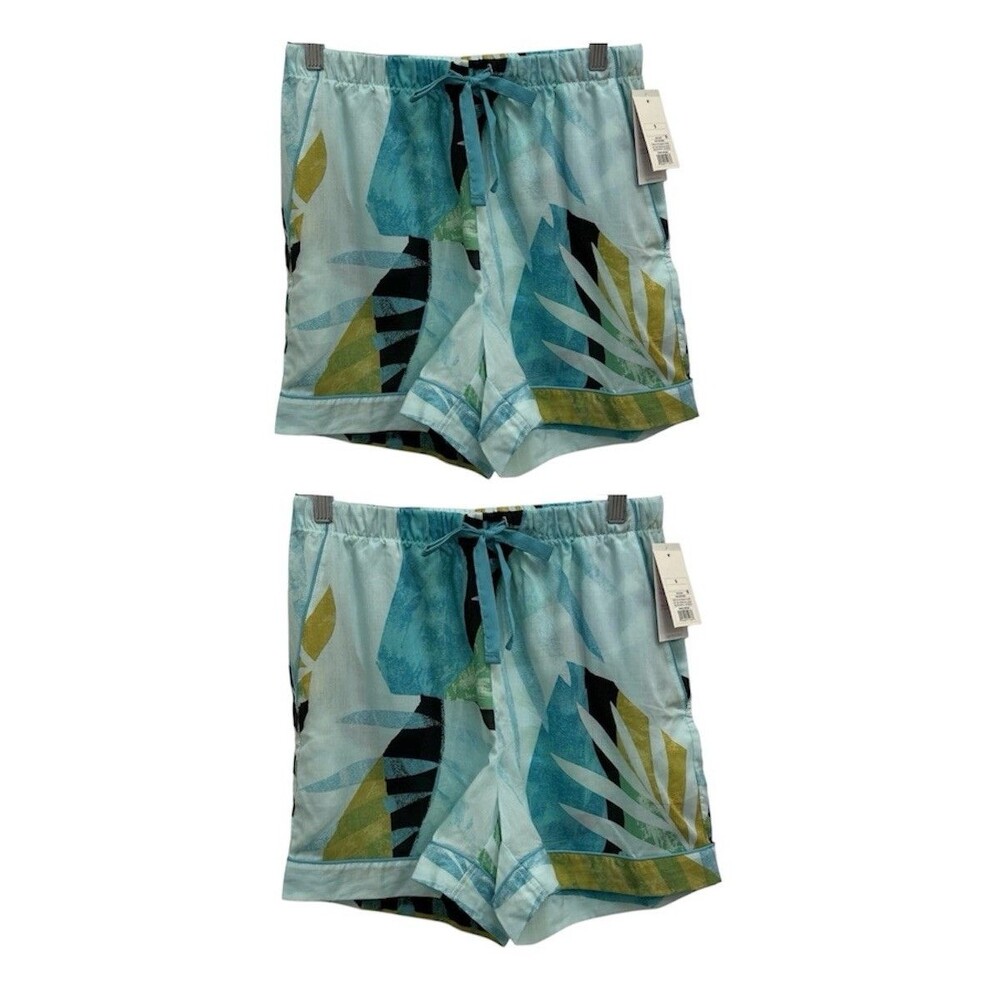 NWT 2-Pack Stars Above Women’s Sleep Shorts Tropical Leaf Print Size S